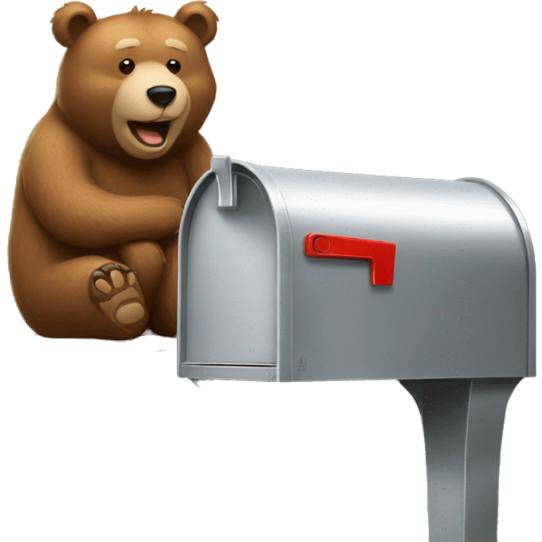 bear at mailbox emoji