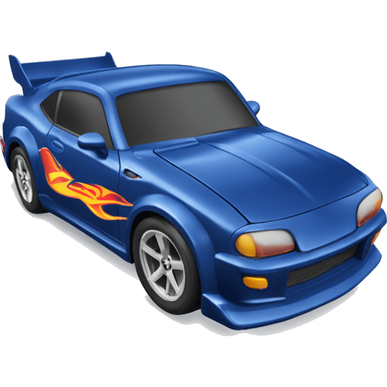 Hot wheel, hot rod, Toyota 86, dark blue, rear spoiler, tooned  emoji