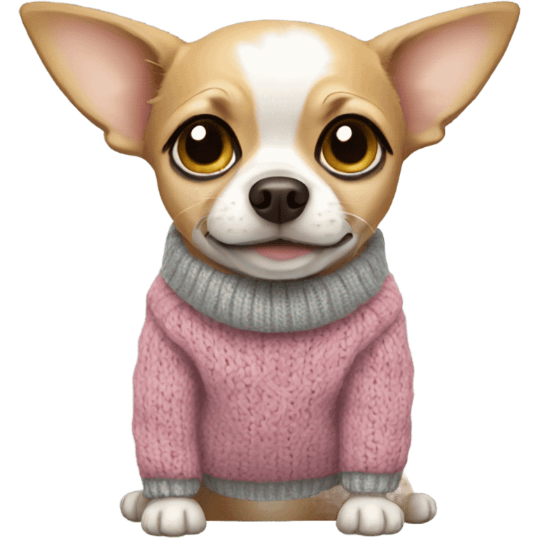 Chihuahua with sweater emoji