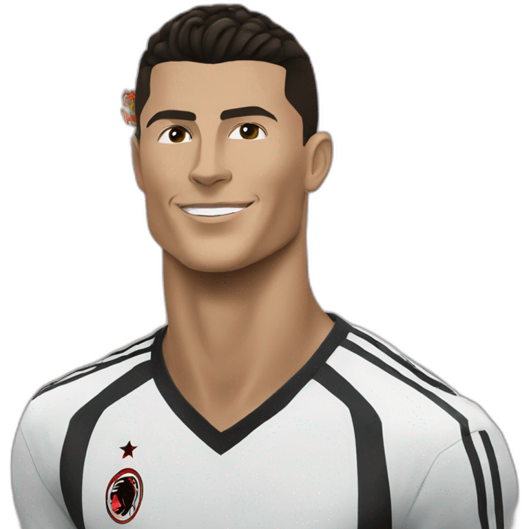 Cristiano Ronaldo with albanian flag emoji