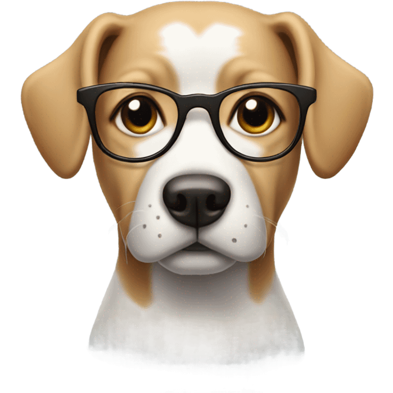 Dog with glasses emoji