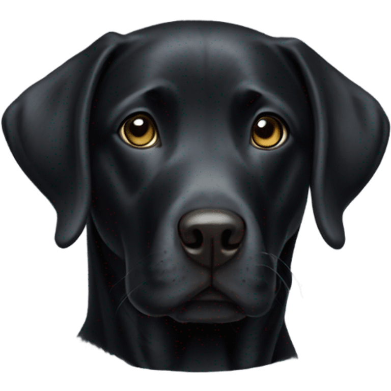 Black dog Labrador emoji