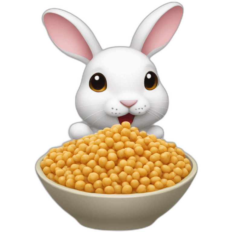 RABBIT eating natto emoji