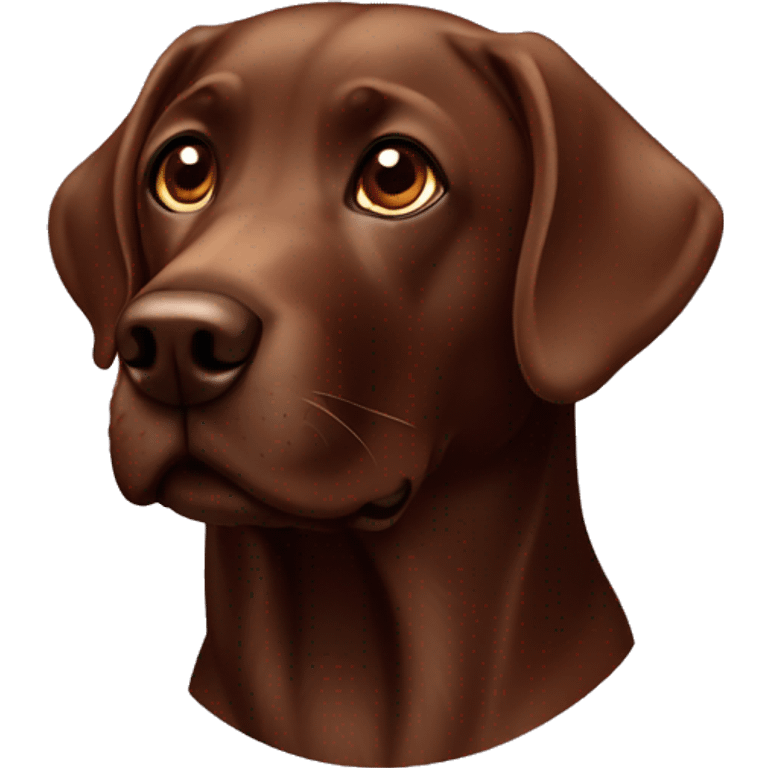 Labrador chocolate  emoji