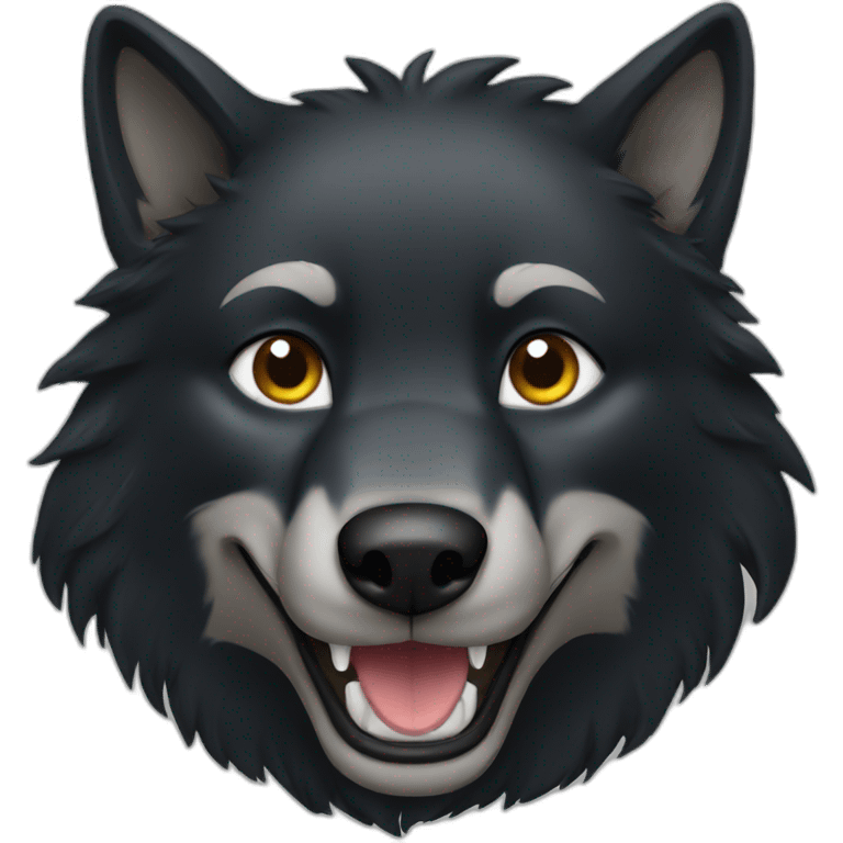 Black wolf emoji