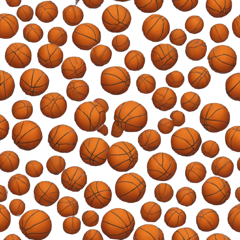 A blue and orange basketball. emoji