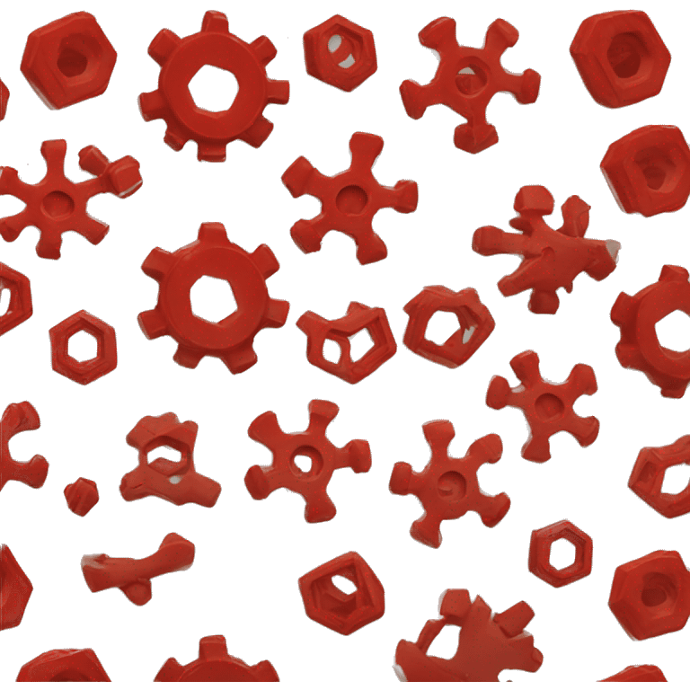 red hexagon gear emoji