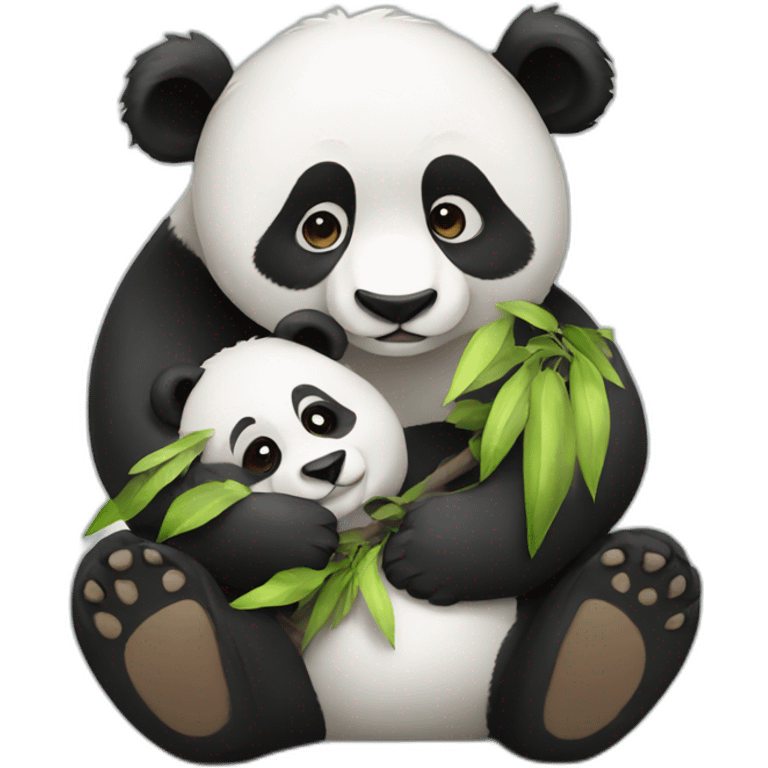 Panda with bear emoji