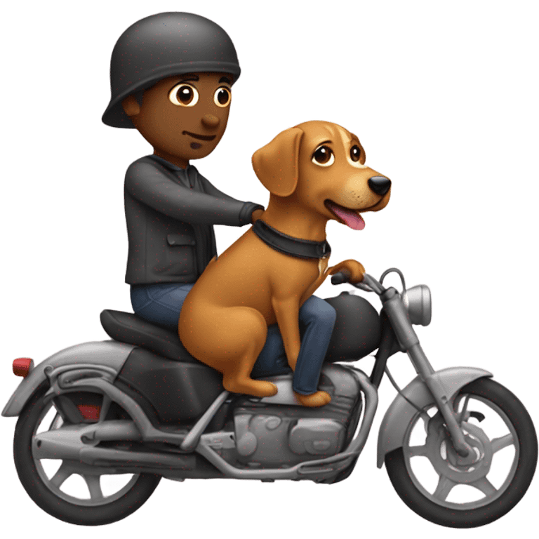 2 personride on dog emoji