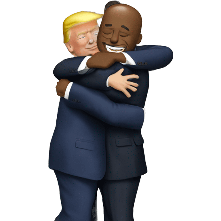 create trump hugging kamala emoji