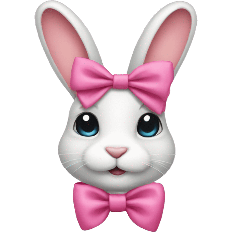 bunny with pink bow emoji