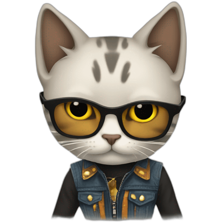 Gato rockero emoji