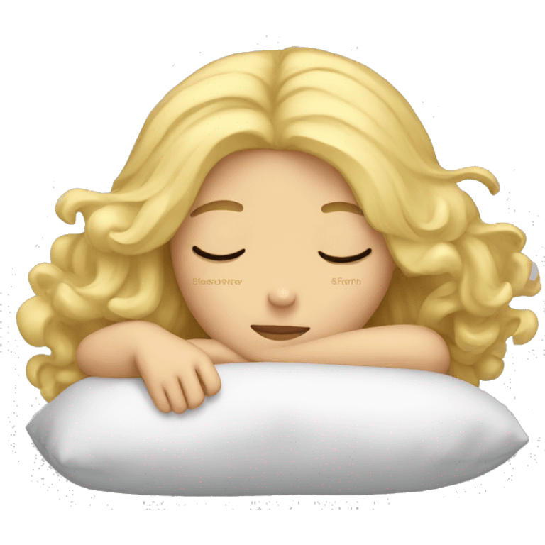 Blond girl sleeping emoji