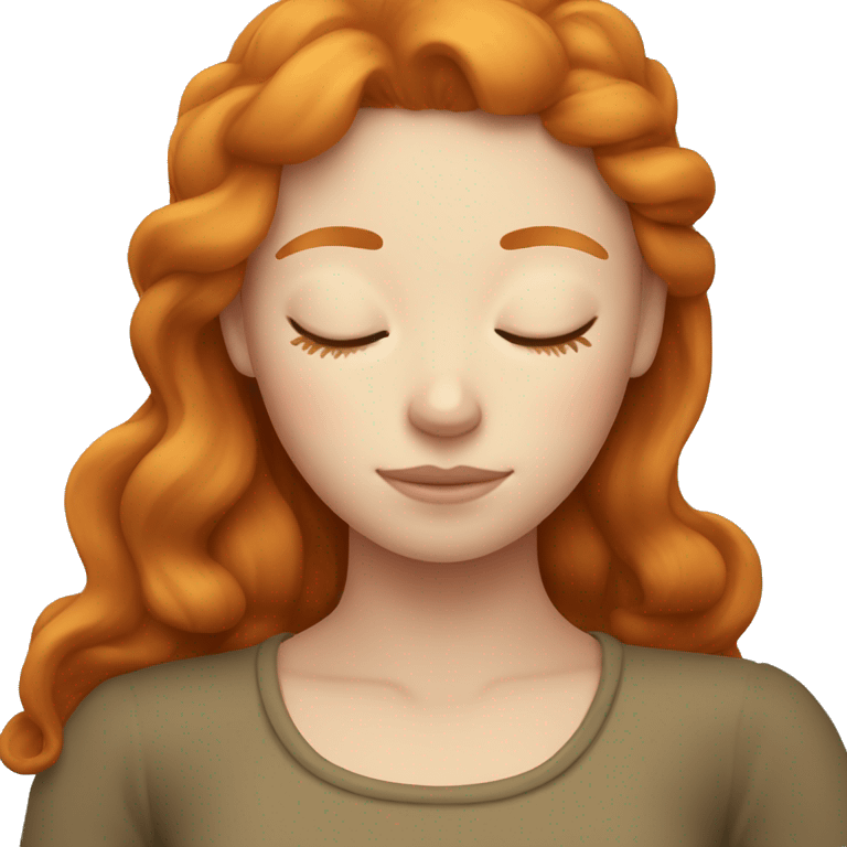 ginger girl sleeping  emoji