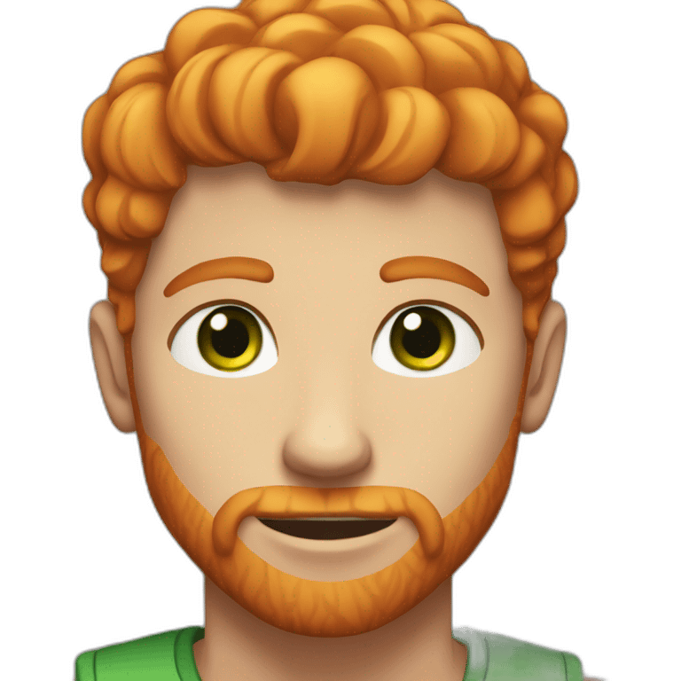 Ginger haired hunk with green eyes emoji