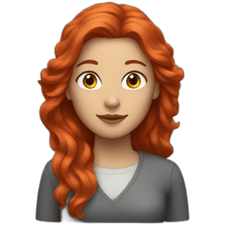 woman with long red hair emoji