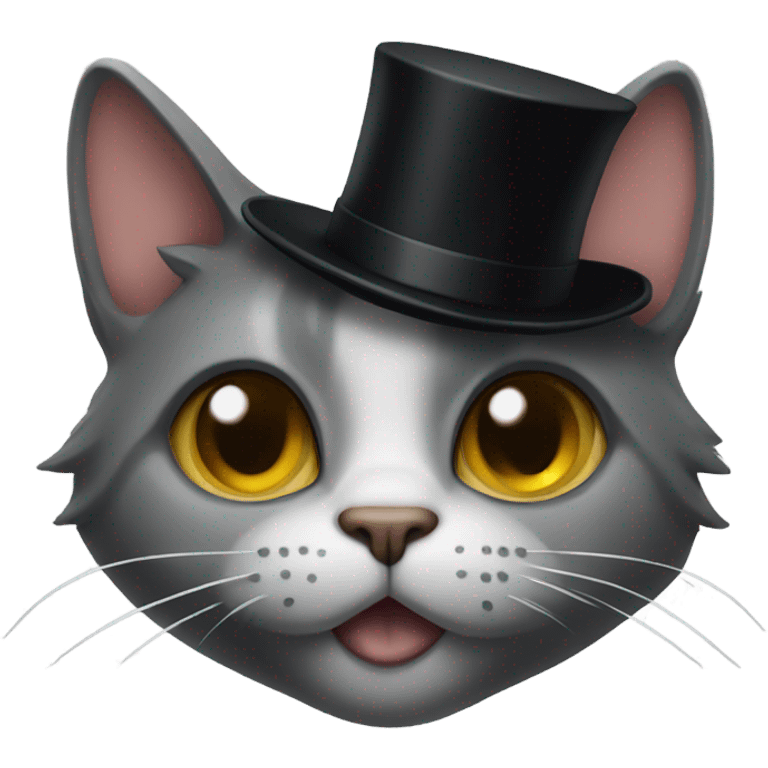 cat with a tophat emoji