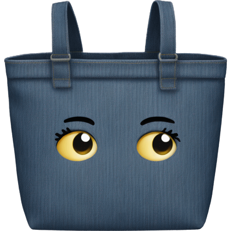 Denim tote bag emoji