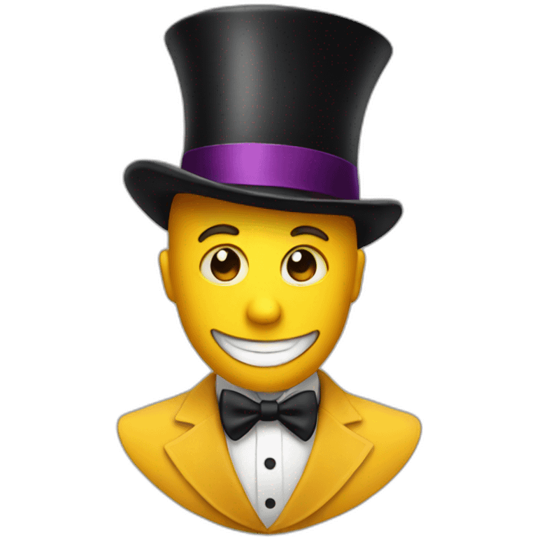 face on a top hat emoji