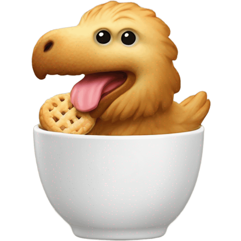 Cockappo eating a biscuit  emoji