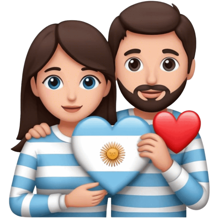 pareja argentina de hombre y mujer enamorados emoji