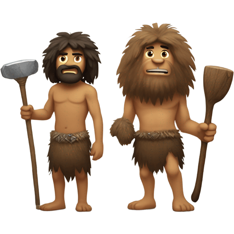 Caveman with dog emoji