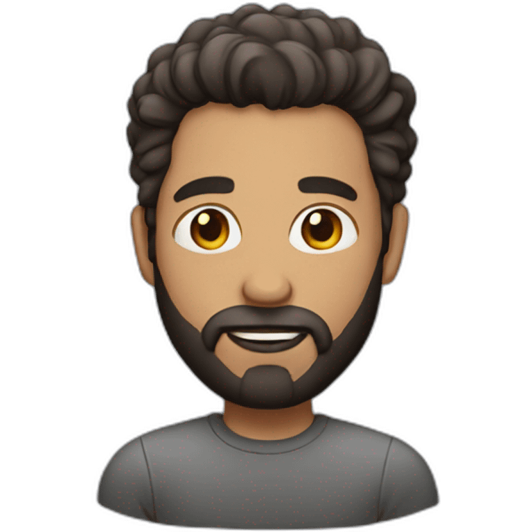 man with beard and normal hairstyle emoji