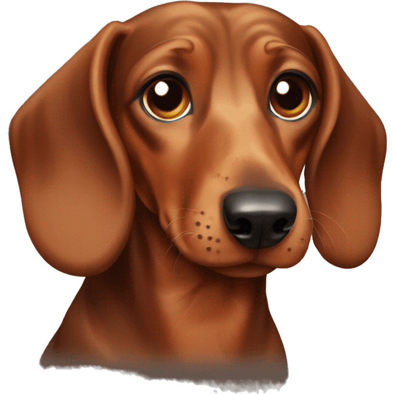 Brown dachshund emoji