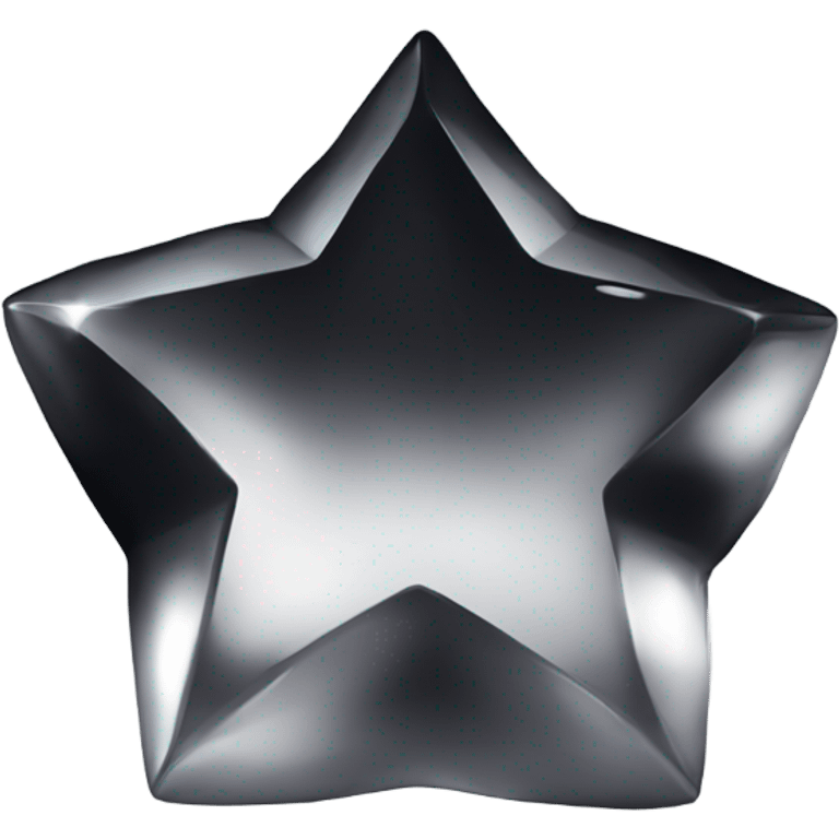 Black shiny jewel star AI in letter emoji