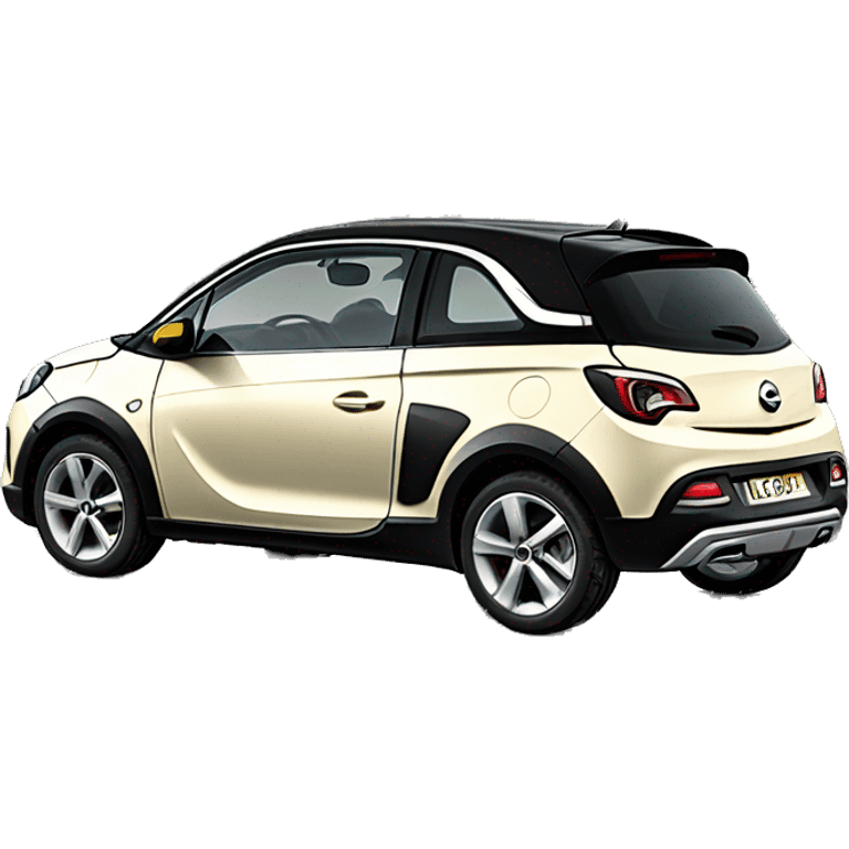 opel adam rocks in cream with black top and big sliding roof emoji