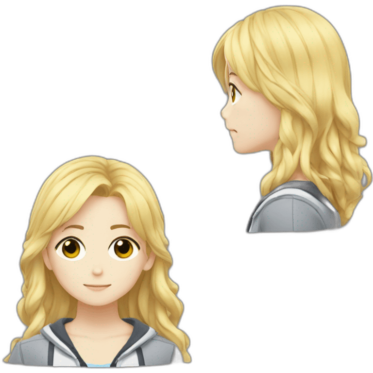 Your lie in april blonde girl emoji