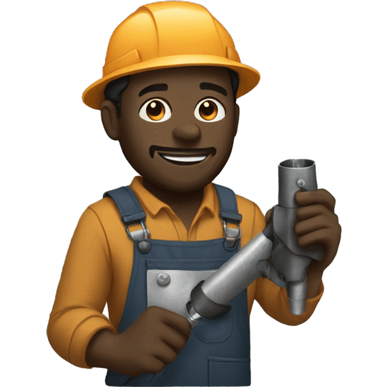 Black man Welding emoji