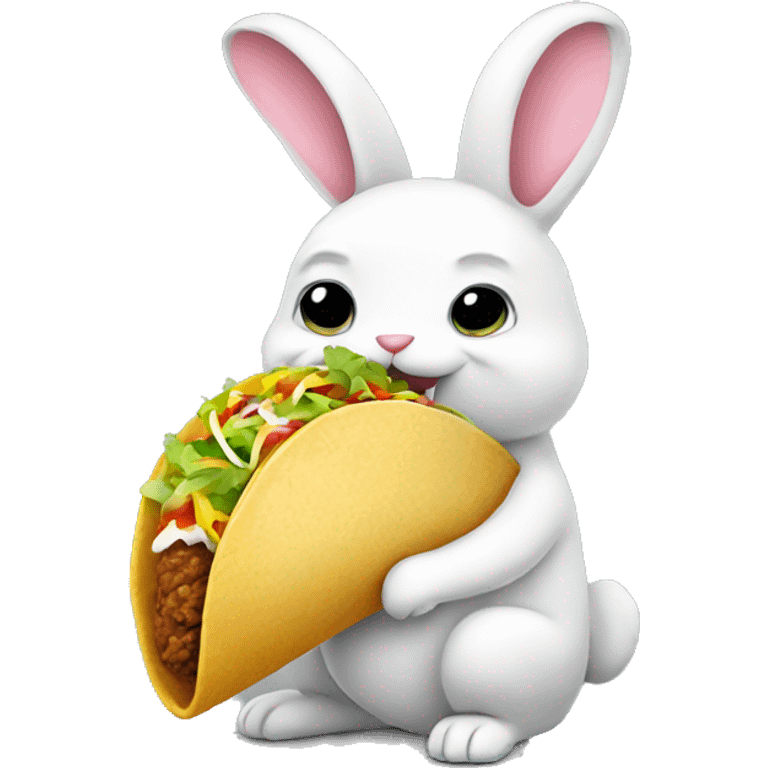 Bunny eating taco emoji