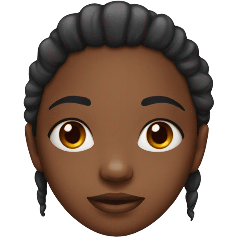 Black girl with red droopy eyes  emoji