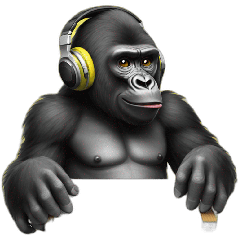 Gorilla dj emoji