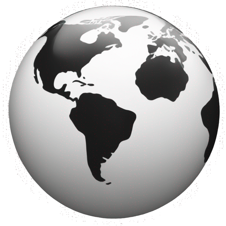 black and white globe emoji