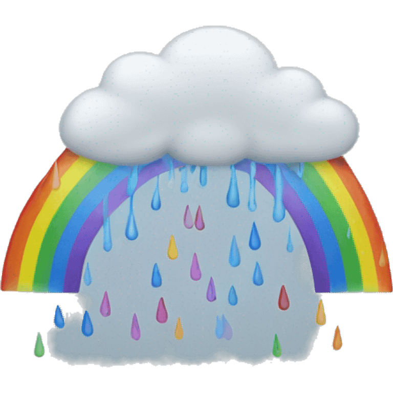 Rain with rainbow  emoji