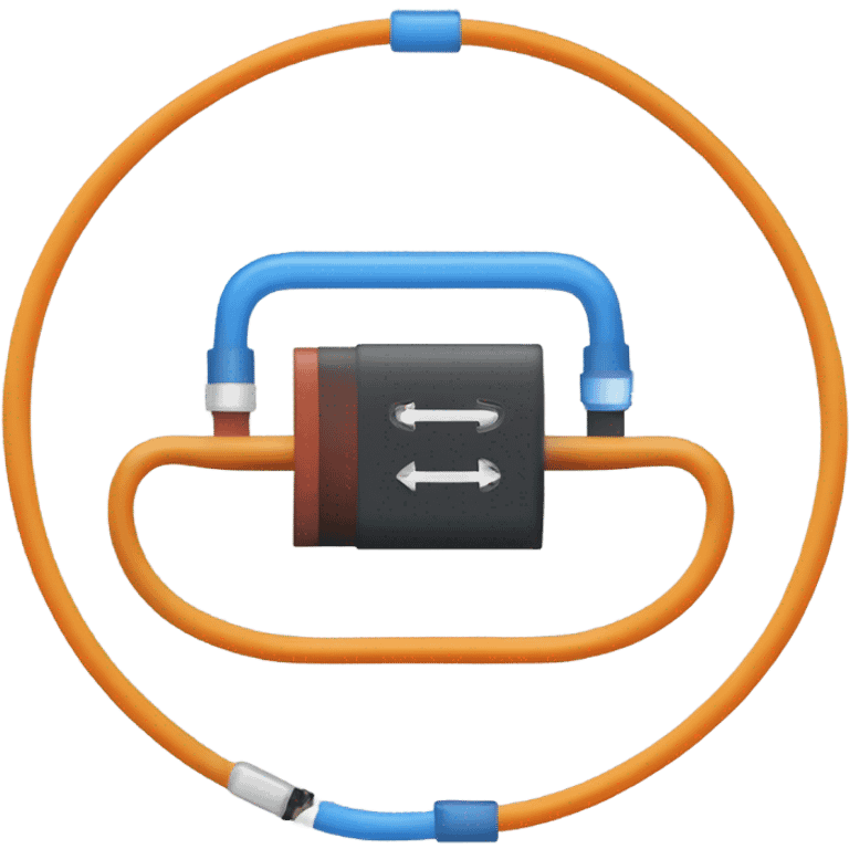 law of ohm: ring of( cable positive battery  resistor cable negative battery) emoji