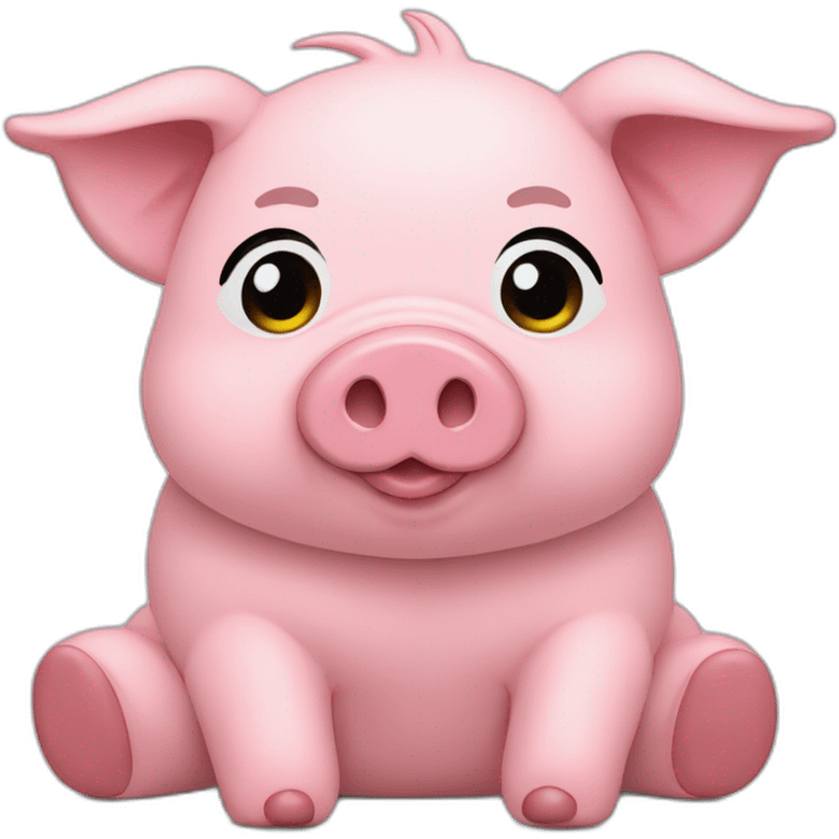 Ty-tulip-stuffed-pig-toy-slouching-sitting-plush-fluffy emoji