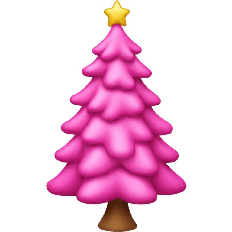 Pink Christmas tree   emoji