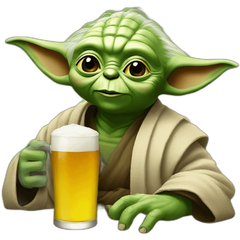 Yoda drink beer emoji