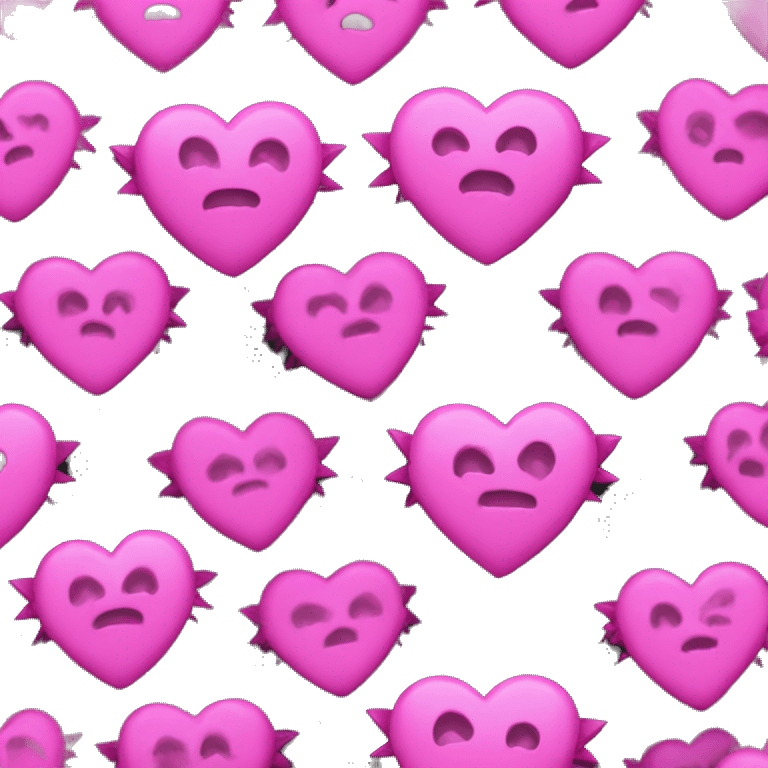 Black heart w pink spikes  emoji