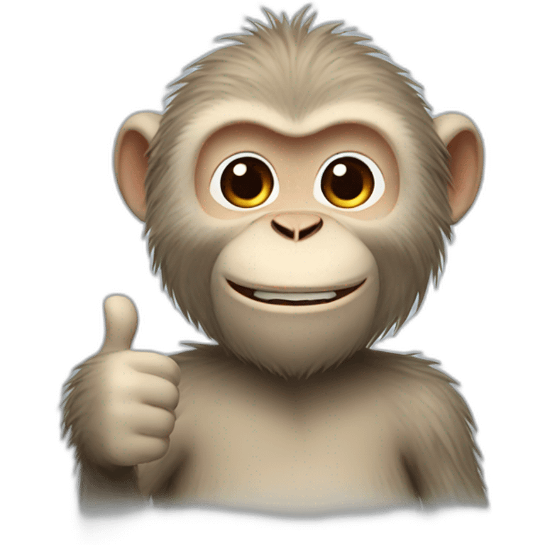 Snow monkey thumbs up emoji