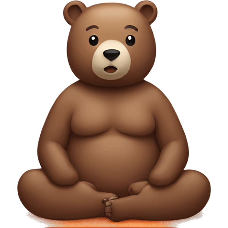 bear on yoga mat emoji