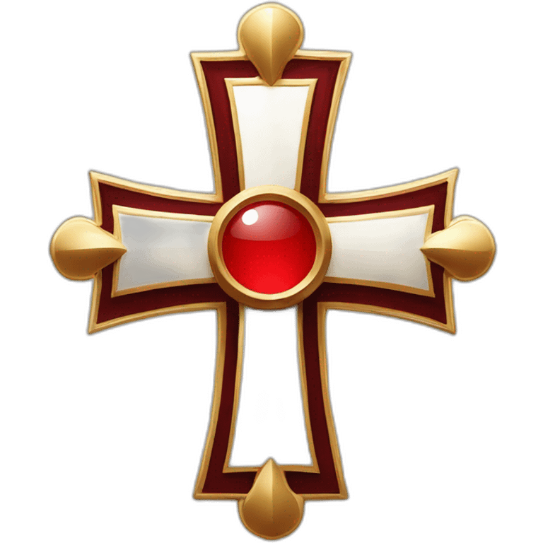 Cross of the Order of the Holy Sepulchre un red with little cross in emoji