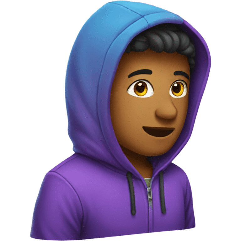 Colorful hoodie emoji