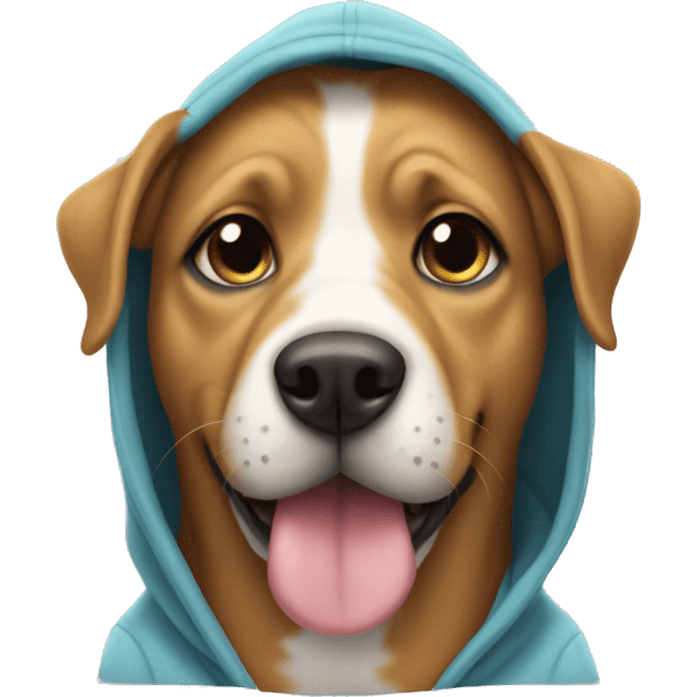 dog wearing a hoodie emoji