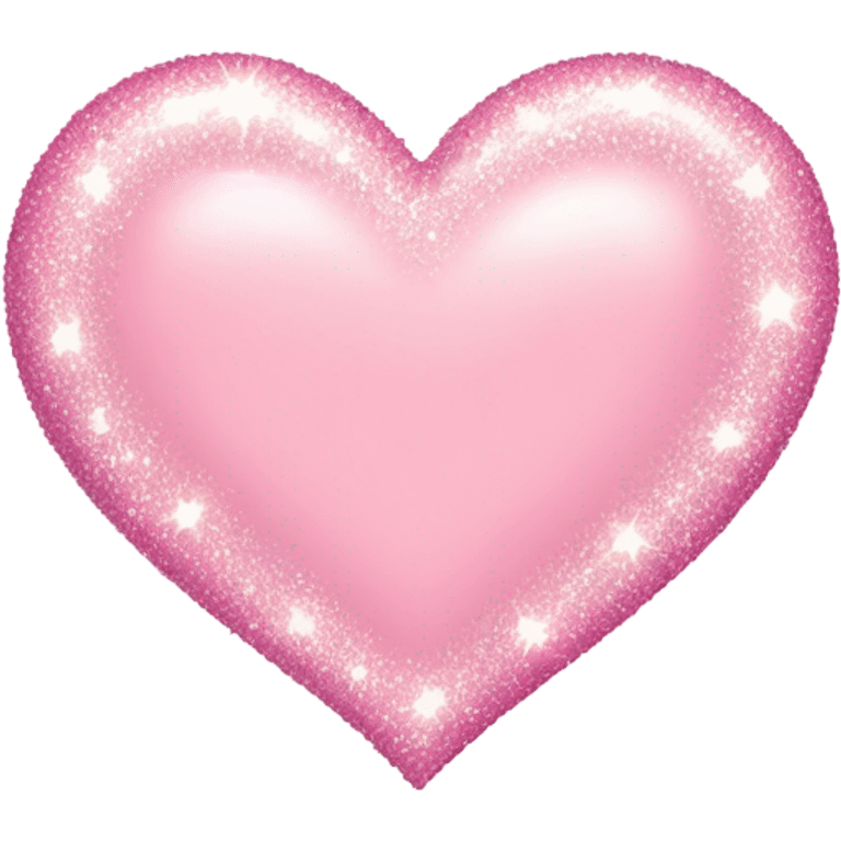 Pastel pink heart with sparkles emoji