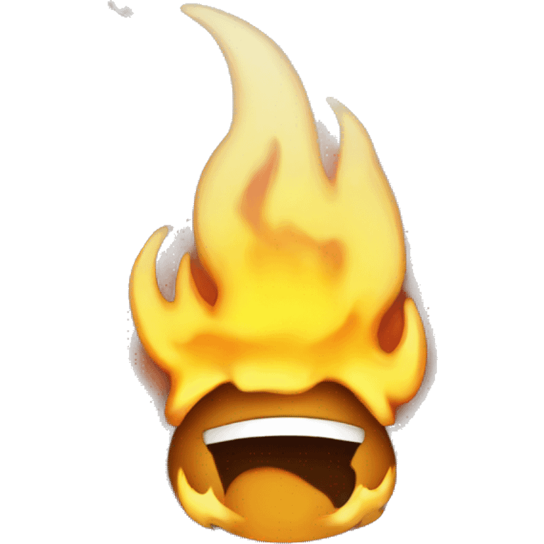 Tête en feu emoji