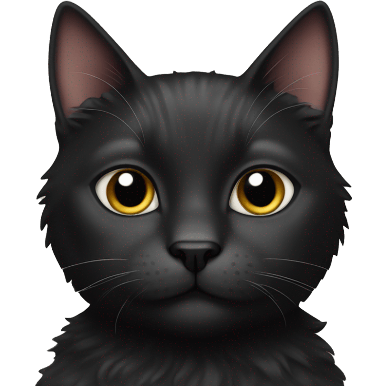 Black Chantilly cat emoji